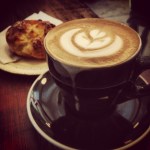 DVLB latte and scone