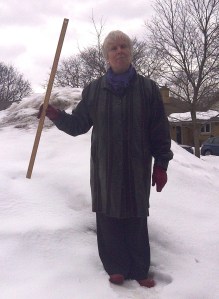 Judith Miller standing in snow