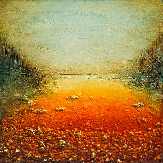 Painting of a river bed