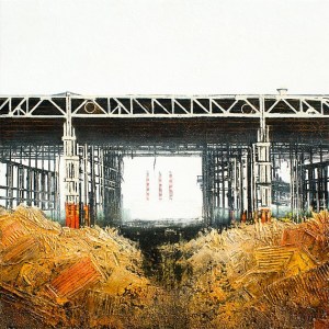 Painting of old factory