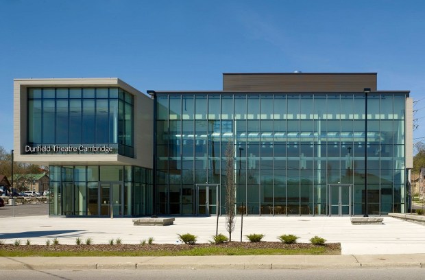 Glass two story theatre