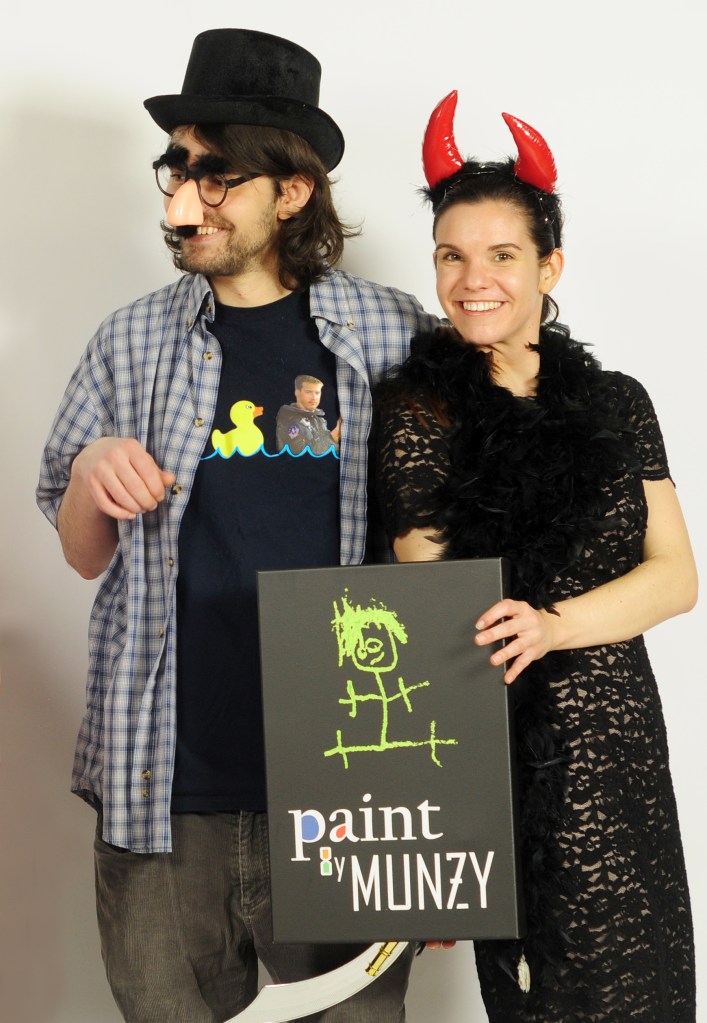 Brother and sister Paint by Munzy team, Jonathan and Laura Munz