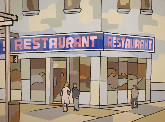 Seinfeld restaurant oil painting