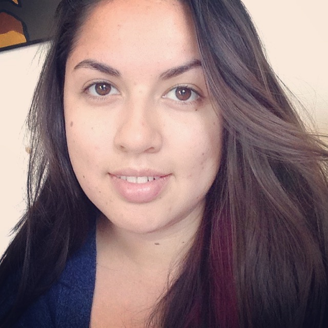 Woman with long brown hair