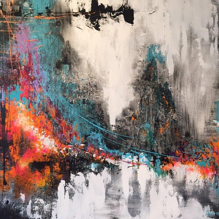 Colourful abstract painting