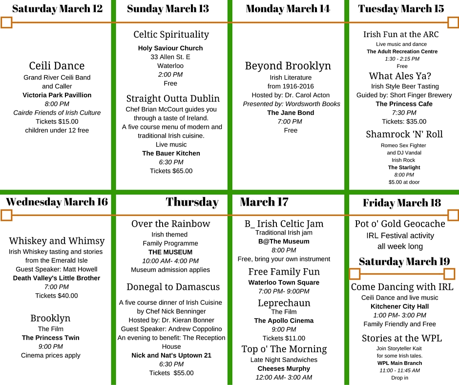 Irish real life festival schedule
