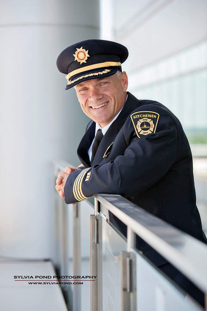Police man in uniform portrait